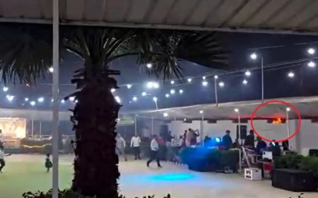 Yangını fark etmeden düğüne devam ettiler